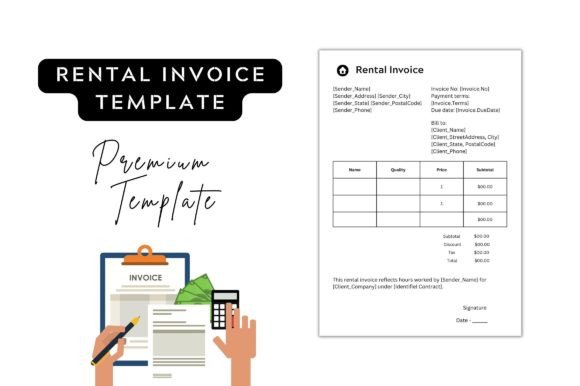 Editable Rental Invoice Template for Professional Landlords