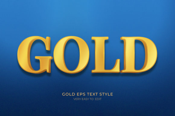 Elevate Designs with Gold Luxury 3d Text