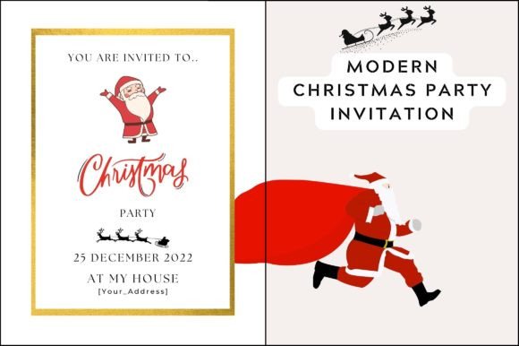 Elevate Your Holiday Gathering with a Modern Christmas Party Invitation Card