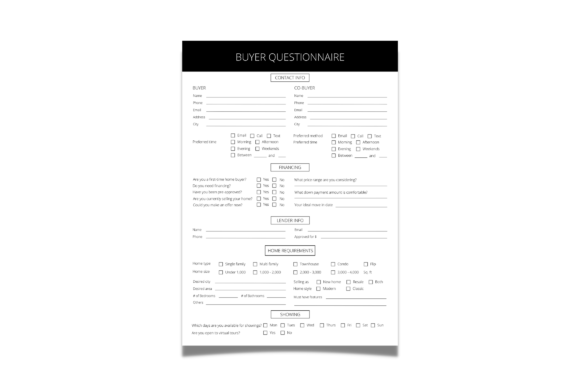 Real Estate Buyer Questionnaire Template: The Secret to Smarter Home Searches