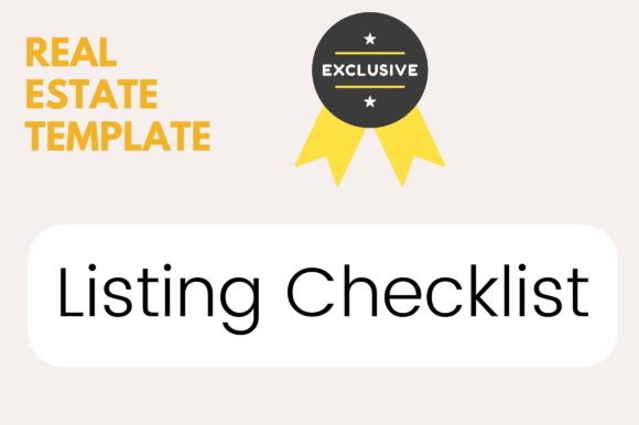 Streamline Your Sales Process with an Editable Listing Checklist Template