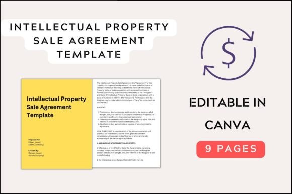 Streamlining Asset Transfers with an IP Sale Contract Canva Template